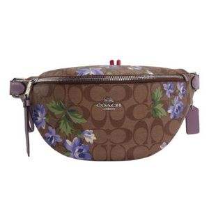 Coach floral lily signature belt bag